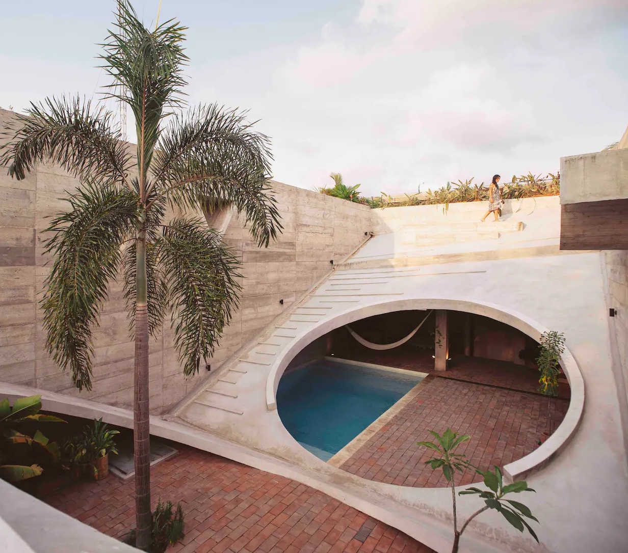 Brutalist Home in Zicatela