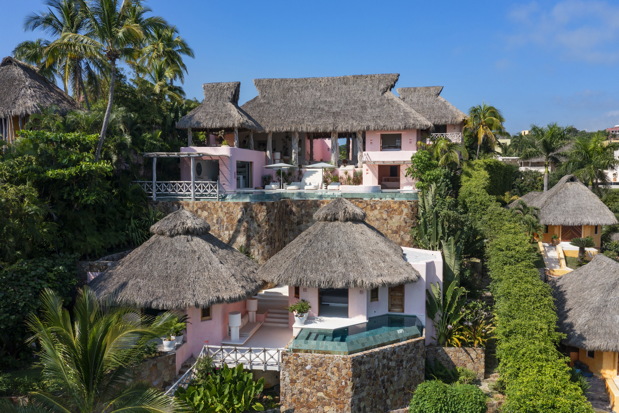 Pink Cliffside Villa in Careyes